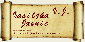 Vasiljka Jasnić vizit kartica
